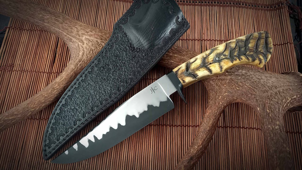 Faca Fighter em aço San Mai/ San Mai steel fighting knife