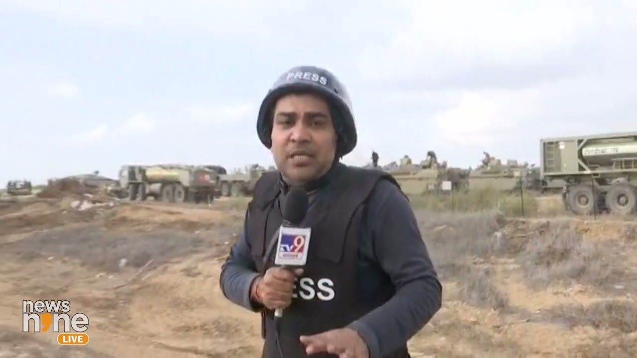 Israel Bombards Gaza | Ground Report from an IDF Head-Quarters | Tanks & Military Mobilised | News9