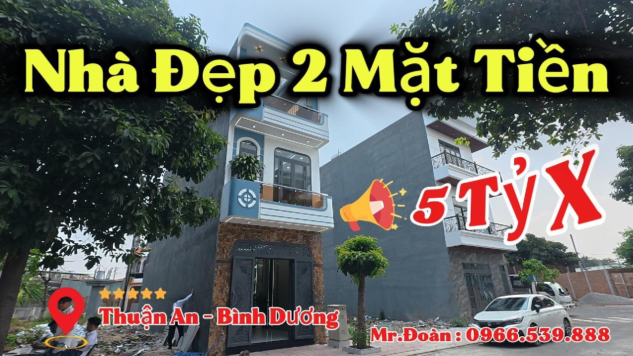 Bán nhà 2mt đẹp , thoáng mát , tặng full nội thất 5.28 tỷ ! TP Thuận An, Bình Dương