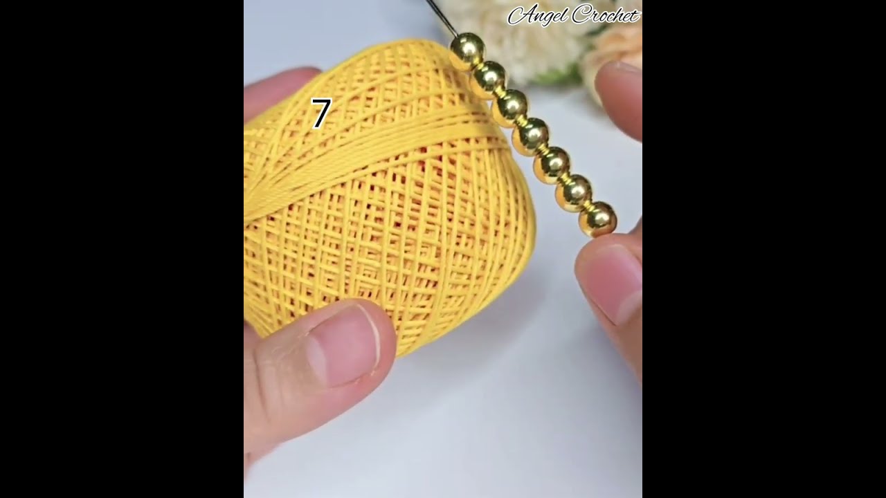 Incredible 😲 So easy and fast crochet earrings tutorial for beginners with gold beads