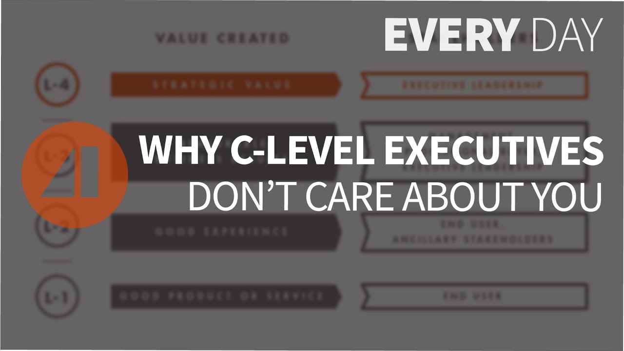 Why C-Level Executives Don't Care About You - Episode 96