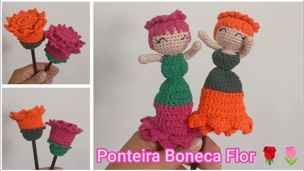 Ponteira Boneca Flor 🌹🌷