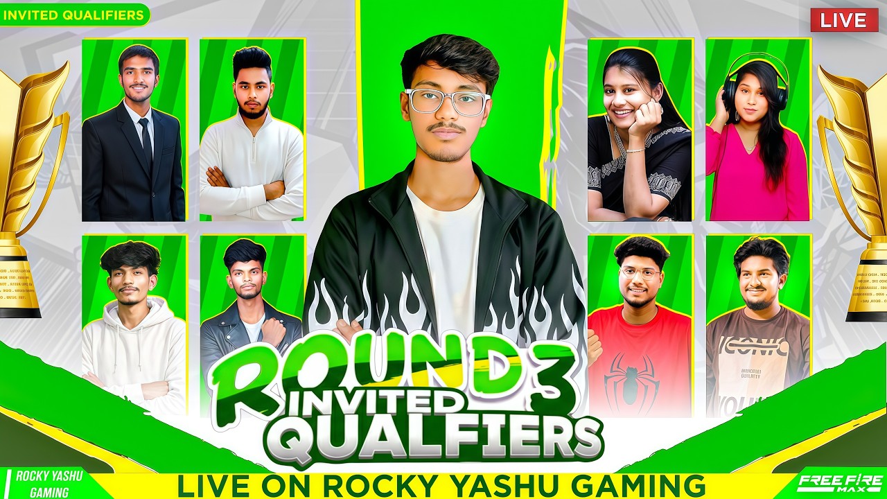 🖥️PC CHAMPIONS LEAGUE 🏆| ROUND 3 INV QUALFIERS🔥| PRIZE POOL 3K💸 | DAY 6🔴FREE FIRE IN TELUGU #RYG