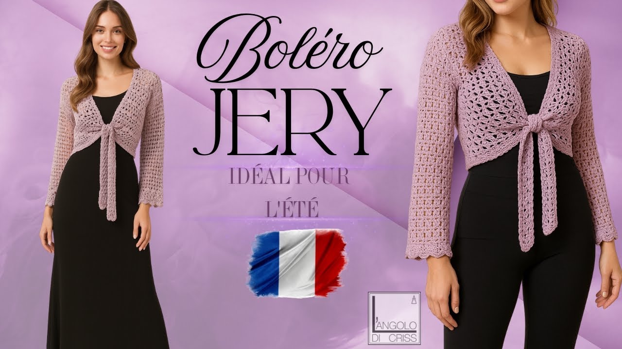 JERY – le charmant petit boléro au crochet – modèle en dentelle crochet