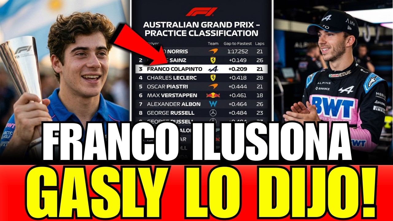 🚨IMPARABLE! COLAPINTO ILUSIONA y Gasly lo RESPALDA | Debut EMOCIONANTE en AUSTRALIA