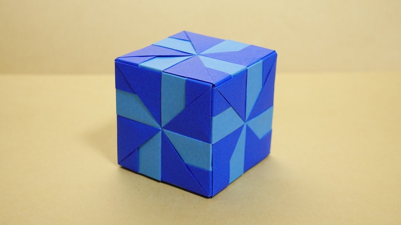 ユニット折り紙「風車キューブ」／Modular Origami Windmill Cube