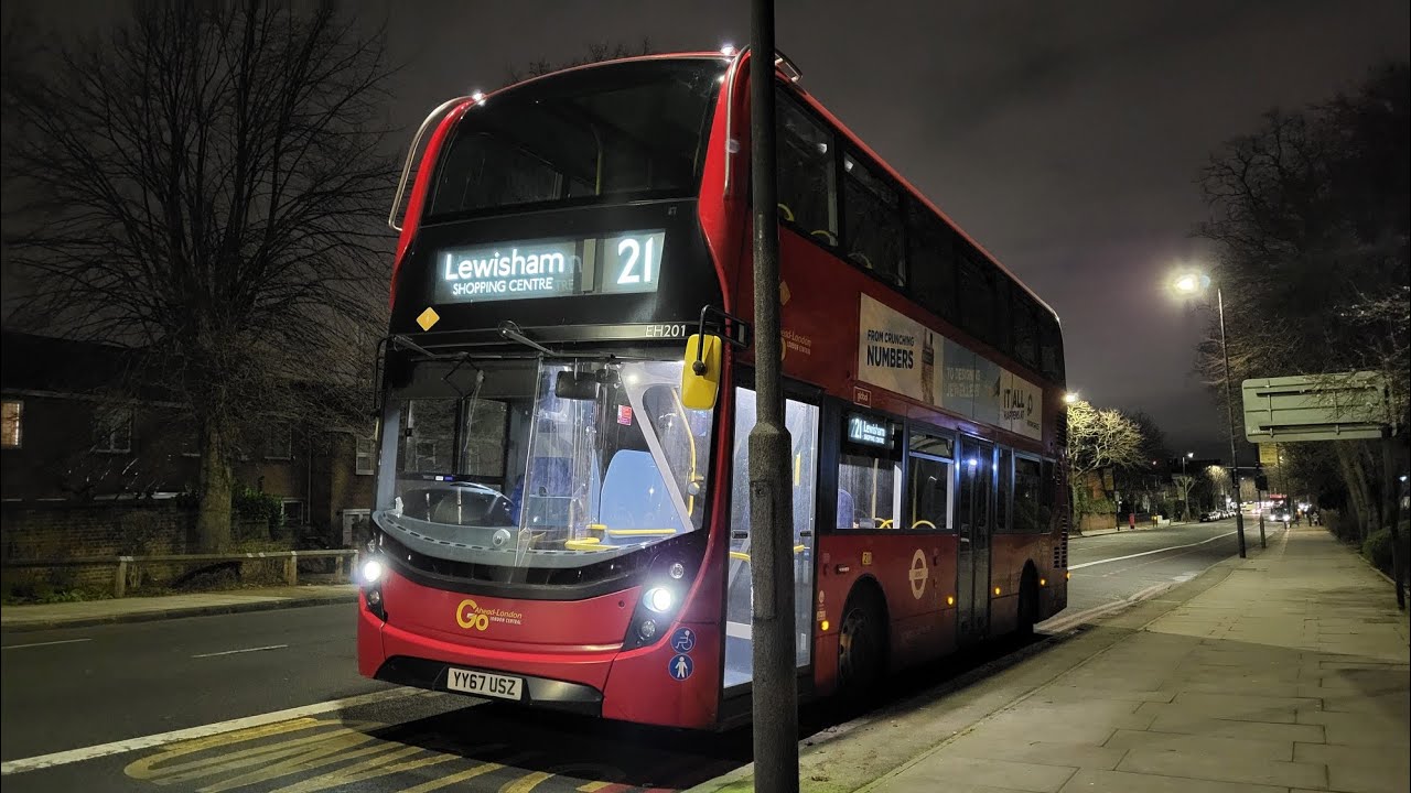 Full Route Visual. Route 21: Lewisham Shopping Centre - Holloway Nags Head