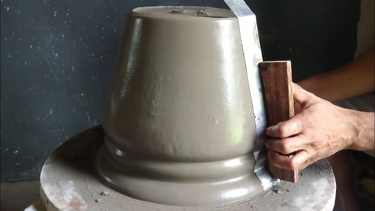 Como fazer vaso grande de cimento e areia. Vaso de cimento para jardim.