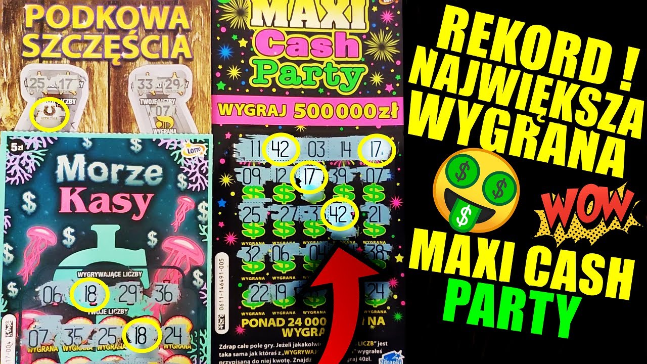 Zdrapki Lotto - REKORD 🤑❗ MOJA NAJWIĘKSZA WYGRANA W ZDRAPCE MAXI CASH PARTY 🤑❗ PIERWSZY ODCINEK 2022