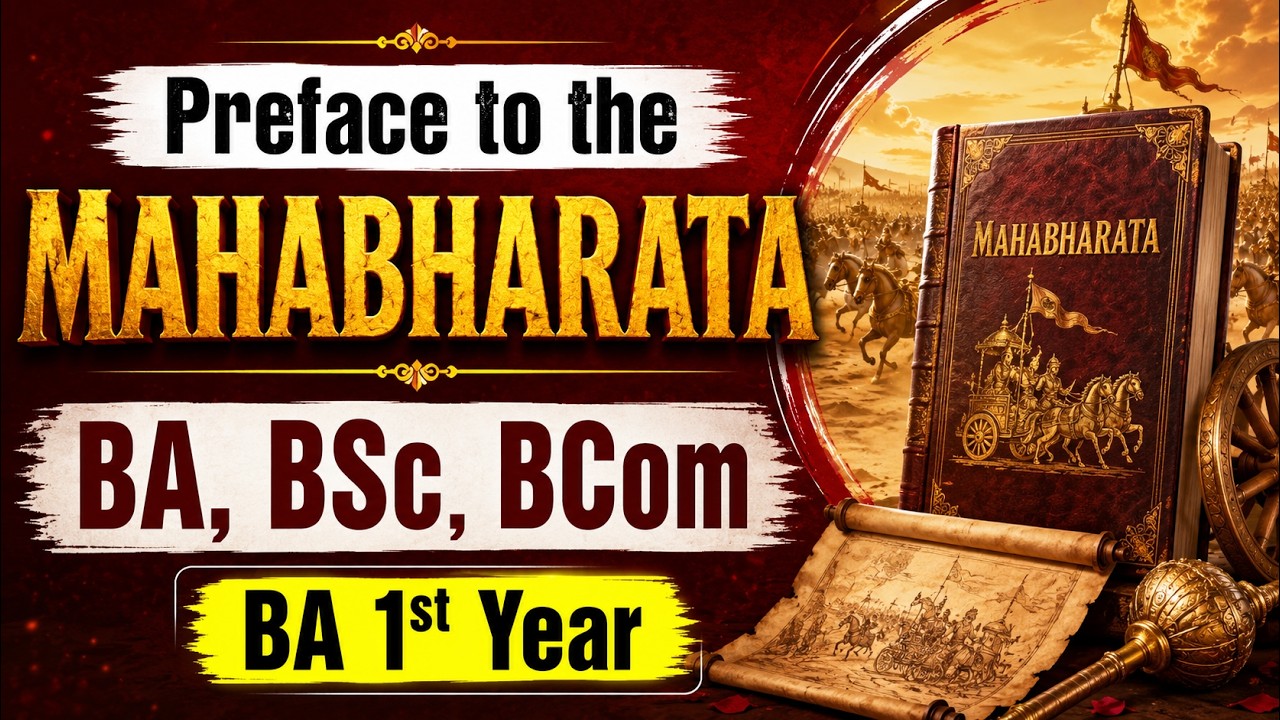 5. English Language | BA, BSc, BCom 1st Year | Preface to the Mahabharata, #C.Rajagopalachari, #eng.