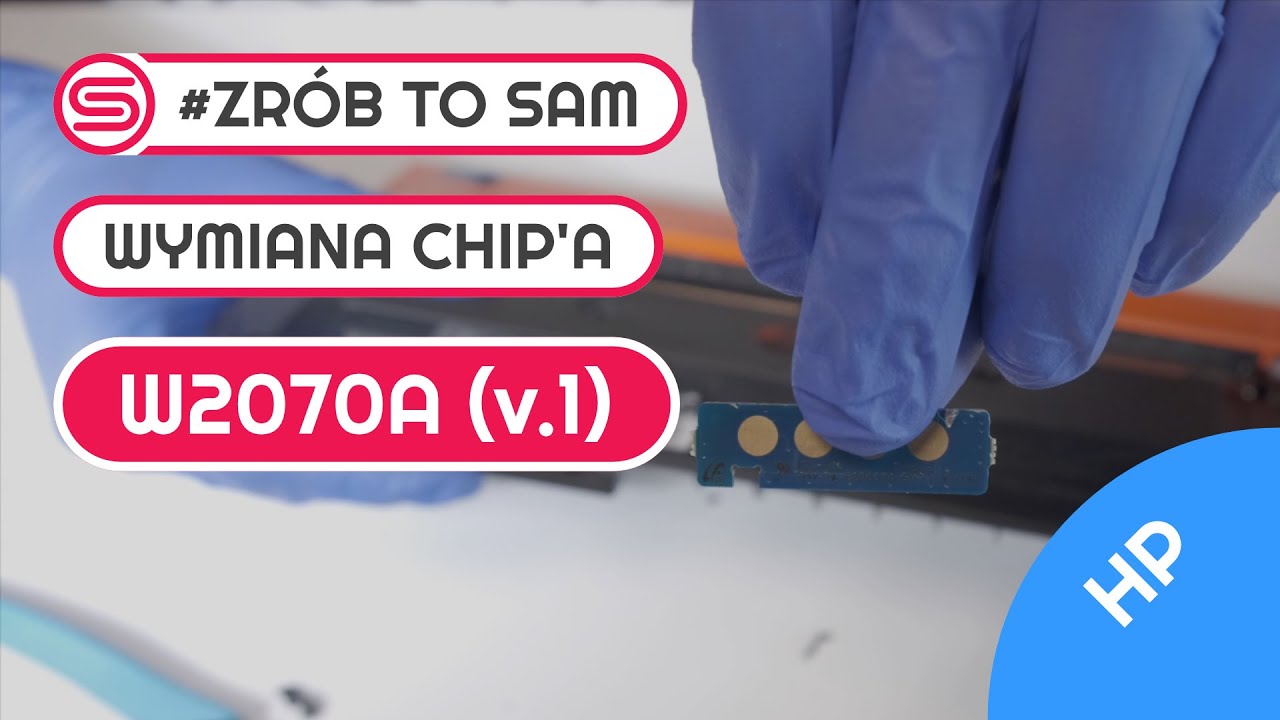 Jak poprawnie wymienić CHIP tonera W2070A (Wersja I)