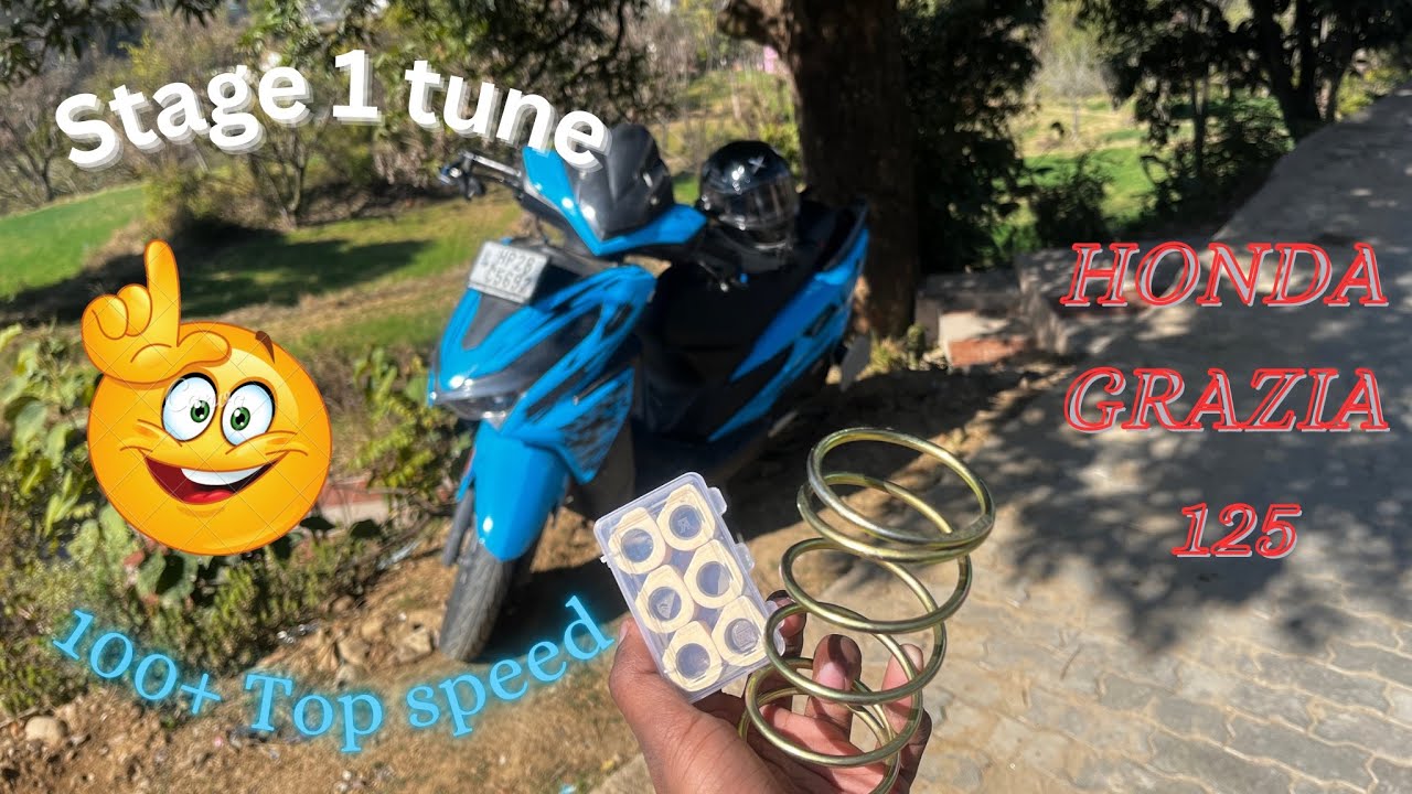 Stage 1 tune 💀 // Honda Grazia 125 bs6 // Top speed 100+ 🤩