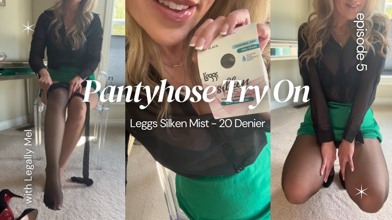 Pantyhose Try On - Episode 5 | Leggs Silken Mist 20 Denier in Jet Black