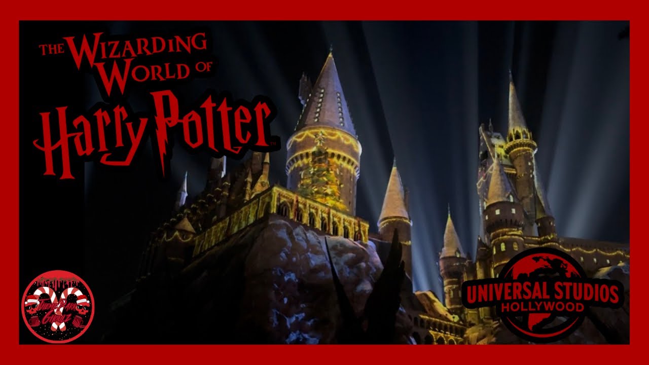 Magic Christmas at Hogwarts Castle in Wizarding World of Harry Potter at Universal Studios Hollywood