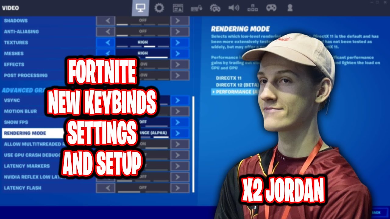 X2 Jordan Updated Fortnite Settings keybinds New Sensitivity and Setup