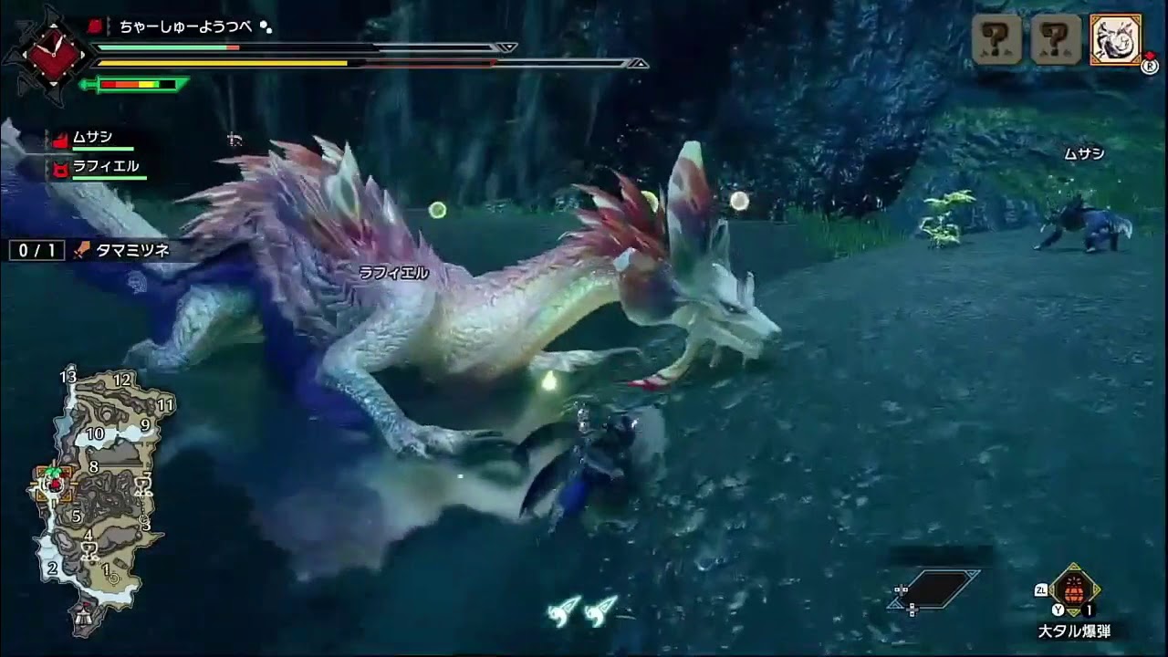 【MHRise】体験版 タマミツネ討伐 片手剣ソロ 9'29