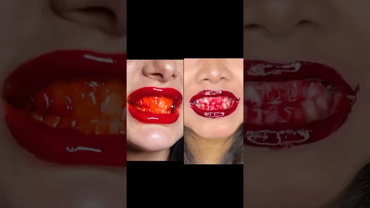 Peel off Lip Tint Makeup with @molchanovamua #makeuphacks #beautyhacks #peeloffmakeup