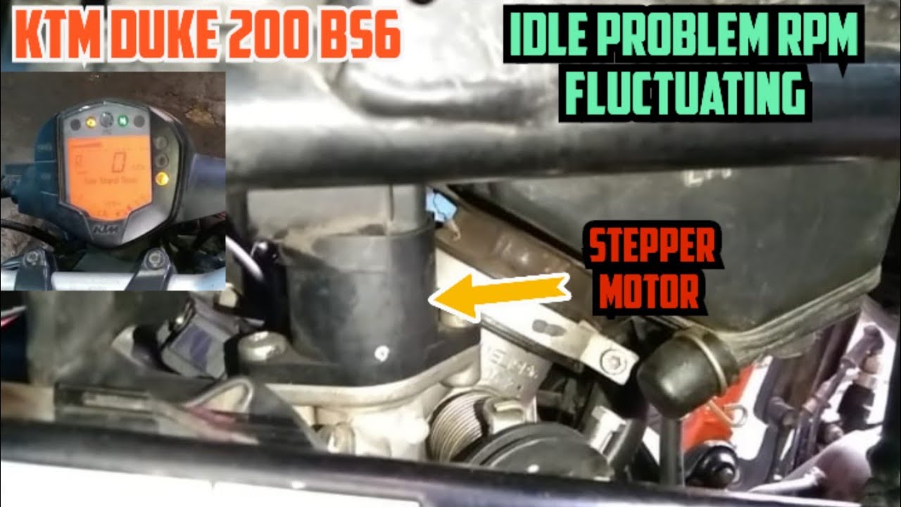 KTM Duke 200 BS6 Idle Problem || RPM fluctuating || Stepper motor change #duke200 #rc200 #trending