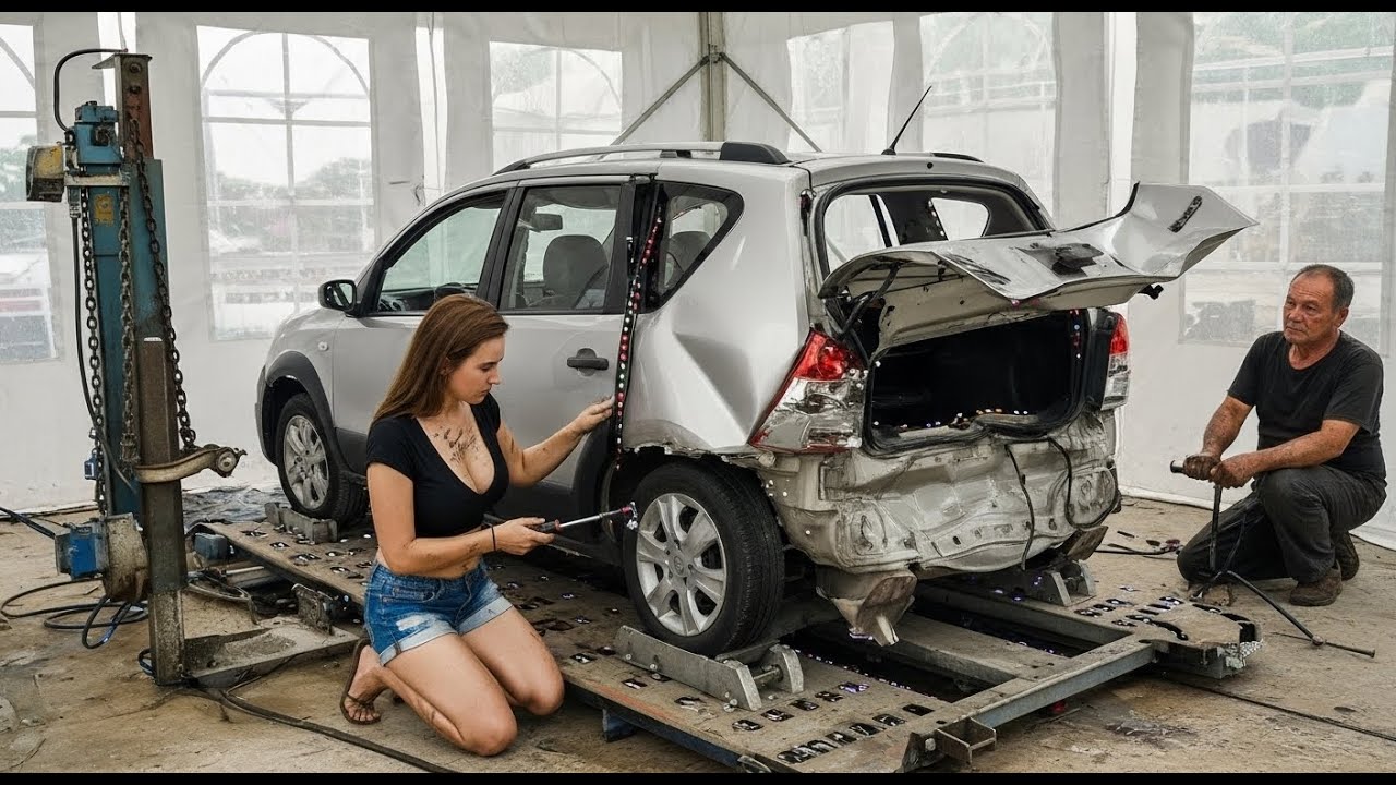Complete Auto Repair – Fixing Nissan Livina Rear Side After Major Damage