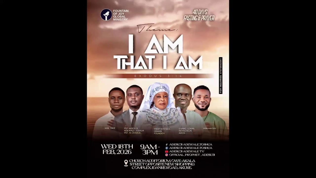 FOUNTAIN OF JOY GLOBAL MINISTRY ( I AM THAT I AM
