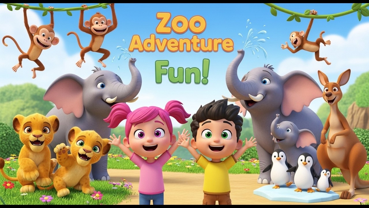 Zoo Adventure Song for Kids | Fun Animal Nursery Rhyme for Toddlers