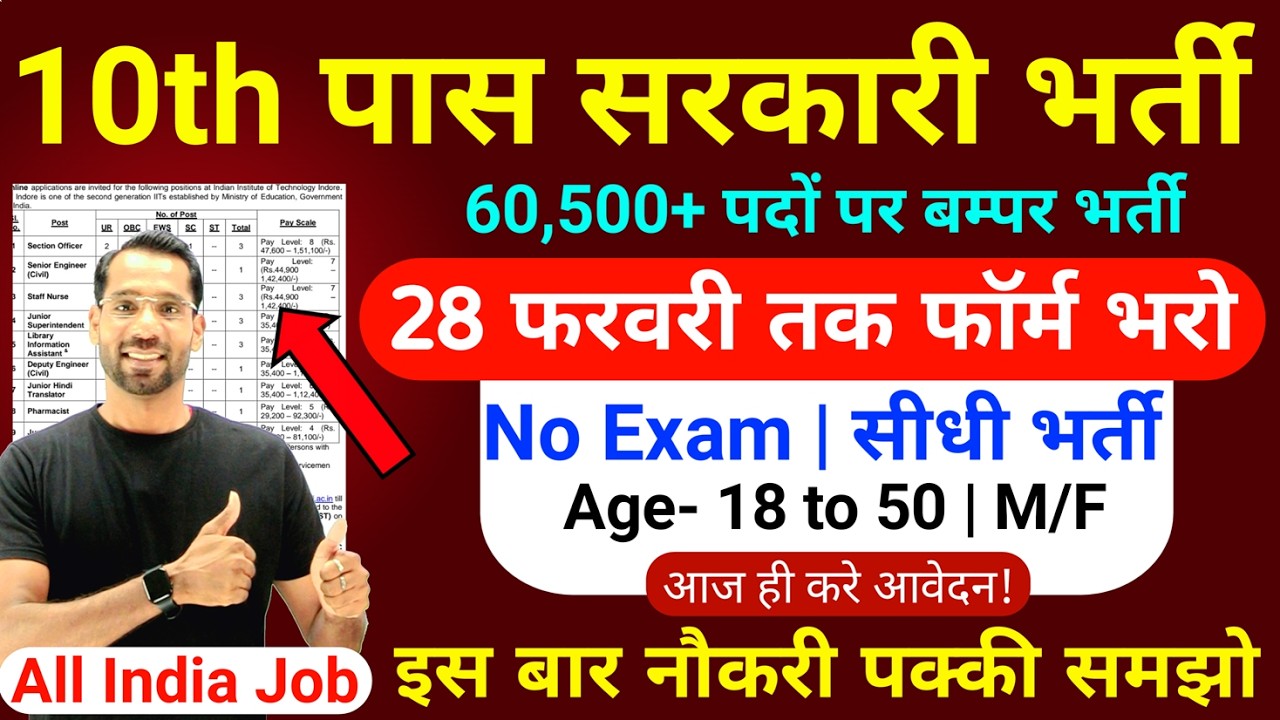10th पास सरकारी भर्ती के Form | 10th Pass Govt Jobs 2026 | Latest Government Jobs February 2026