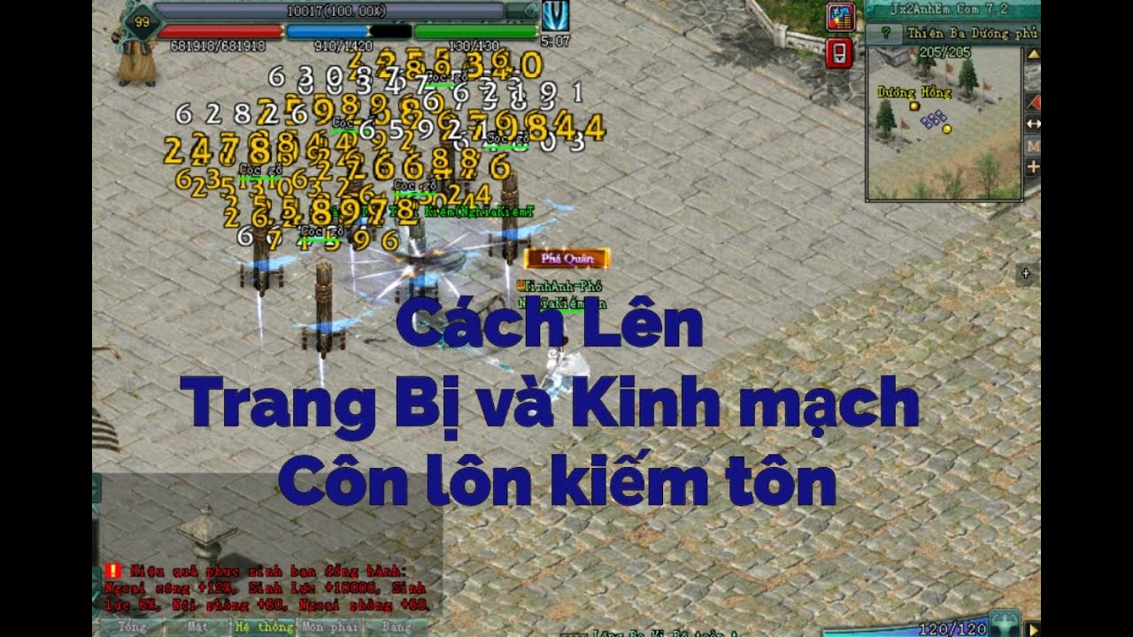 Võ Lâm 2 : Cách lên Trang Bị và Kinh mạch CÔN LÔN KIẾM TÔN VL2