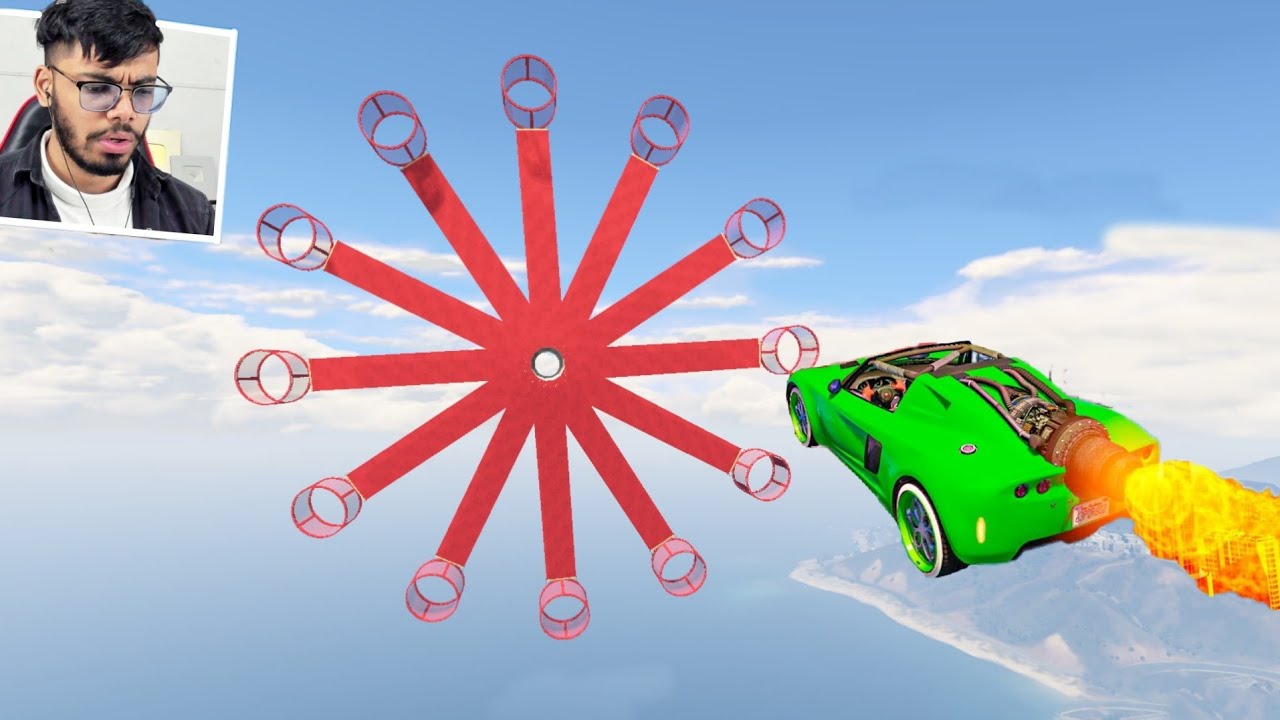 5 Cars in 1 Parkour Race 0.222% People Win in GTA 5!