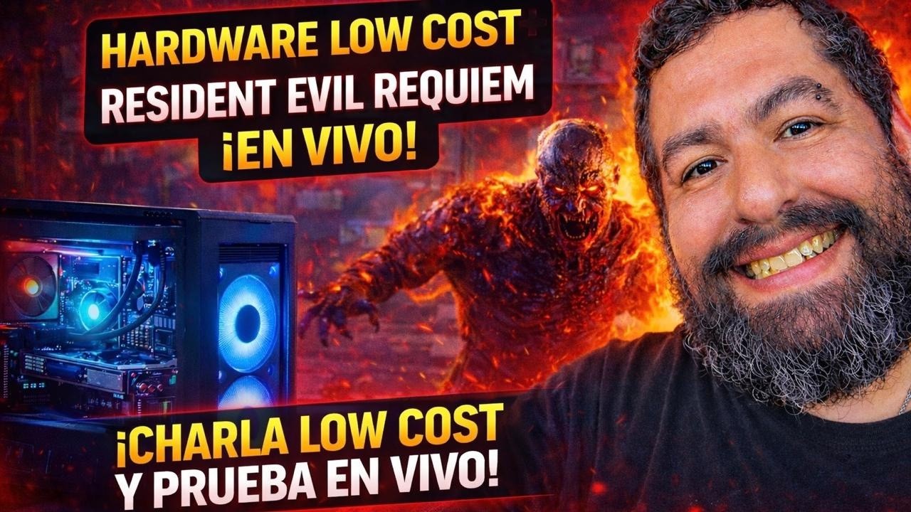 Probamos Resident Evil Requiem en una PC LOW COST 😈 ¿Corre o explota? | En Vivo