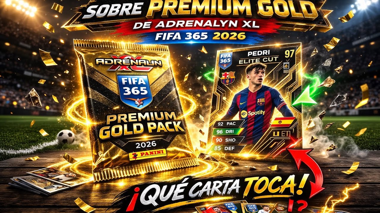 ¡Abriendo sobres PREMIUM GOLD de FIFA 365 Adrenalyn XL 2026! 😱 ¿Carta legendaria?