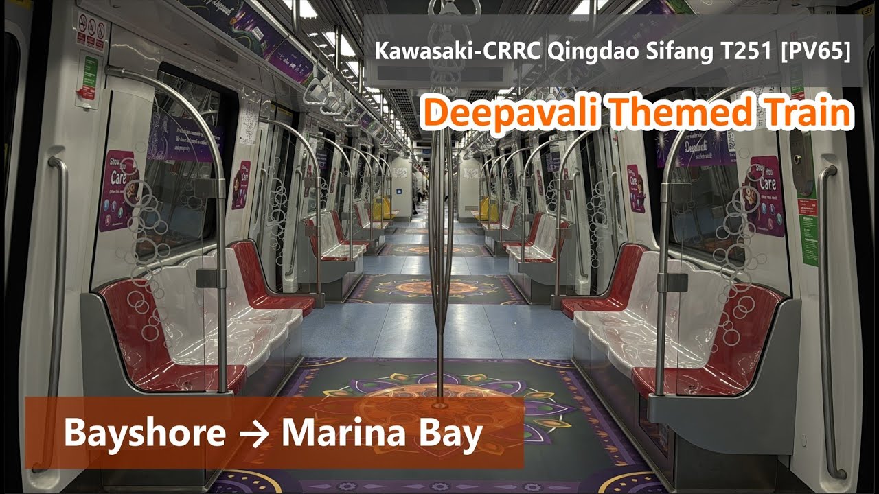 [TEL] SMRT KSF T251 – PV65: Bayshore → Marina Bay (Deepavali Themed Train)