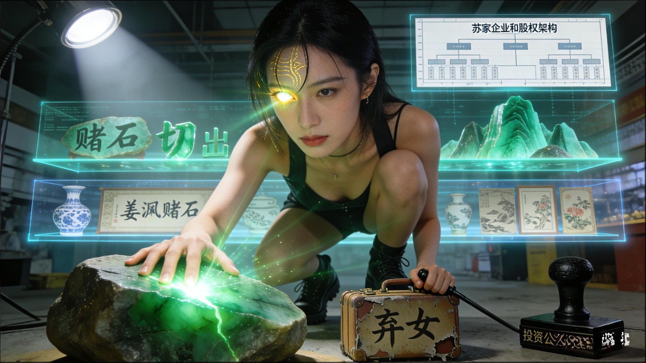 ❗❗❗從一文不名到身家億萬，她靠著透視異能橫掃古董界、封神賭石圈，普通物件在她眼中皆是寶藏，財富累積快到離譜！