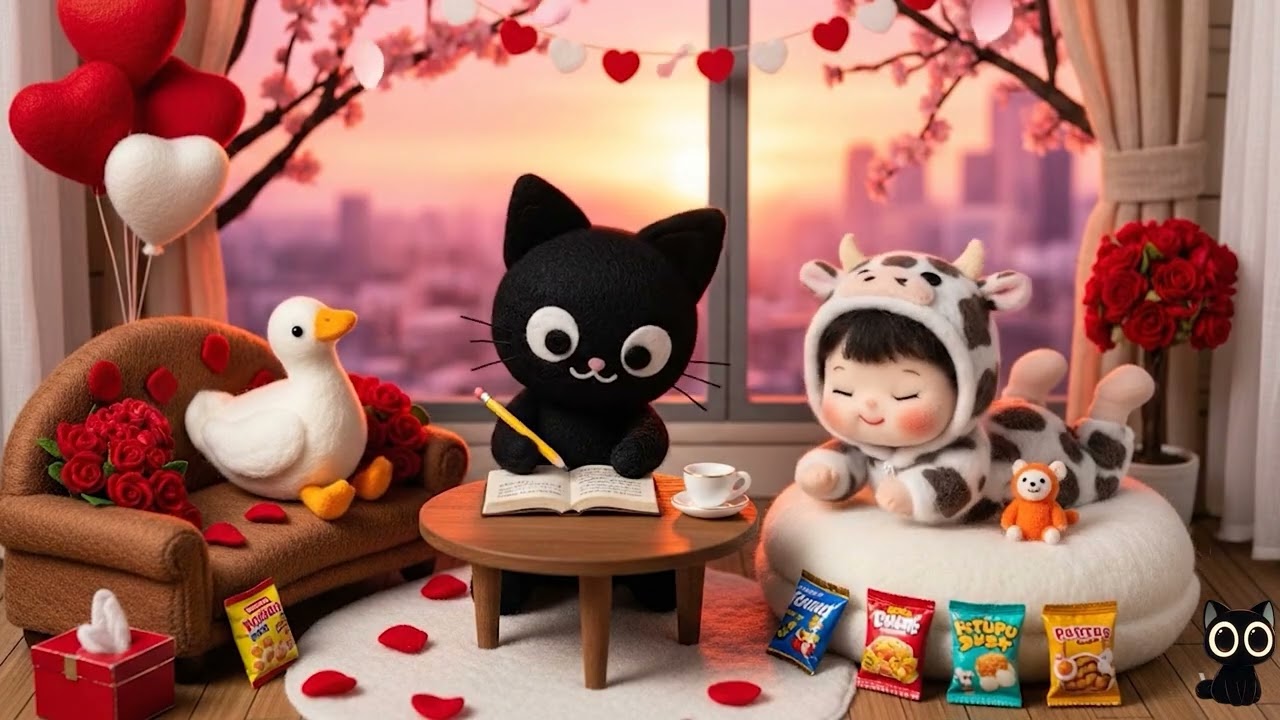 Cozy Sunset Window Duo 🌸 Gentle Jazz Background for Creative Focus and Balanced Mood