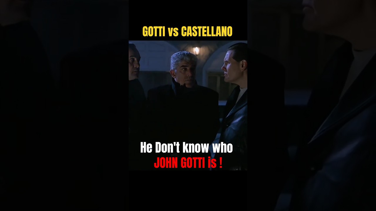 Gotti vs Castellano: The Secret Mafia Talk That Changed Everything | Gotti 1996 🔥#shorts