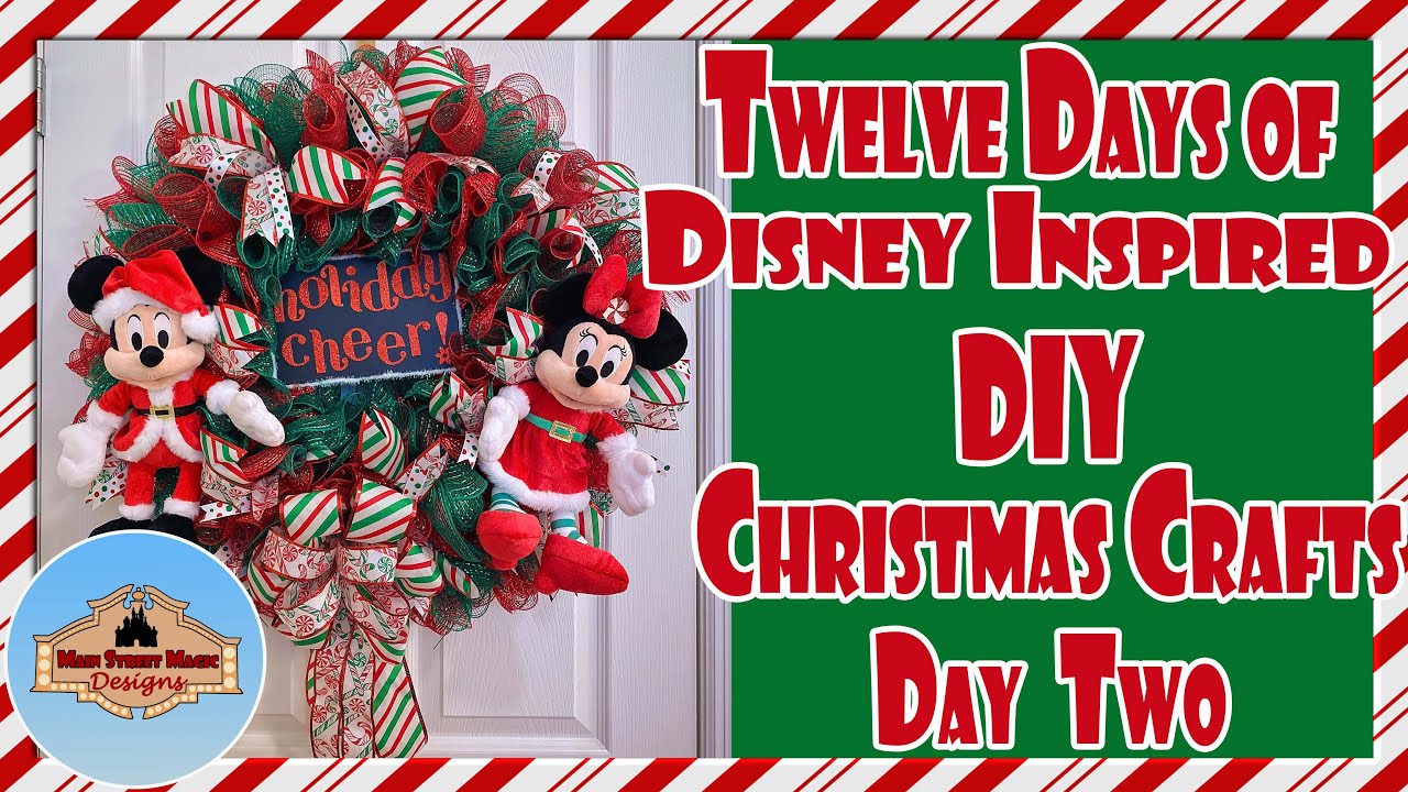 12 Days of Disney Inspired DIY Christmas Crafts | Day Two Mickey & Minnie Christmas Wreath