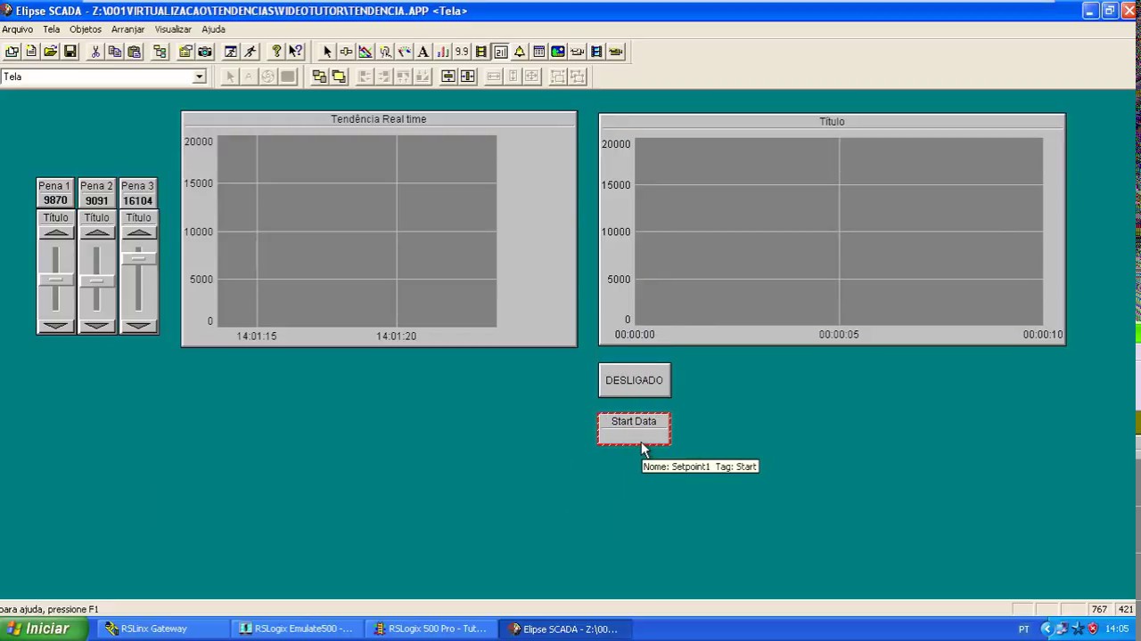 Elipse Scada Parte04   Tend&ecirc;ncia Trend e Hist&oacute;rico
