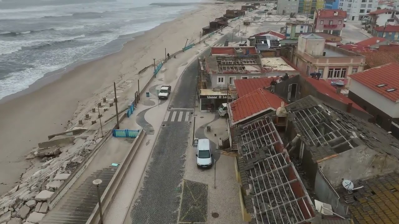 Stormschade  Praia da Vieira Portugal