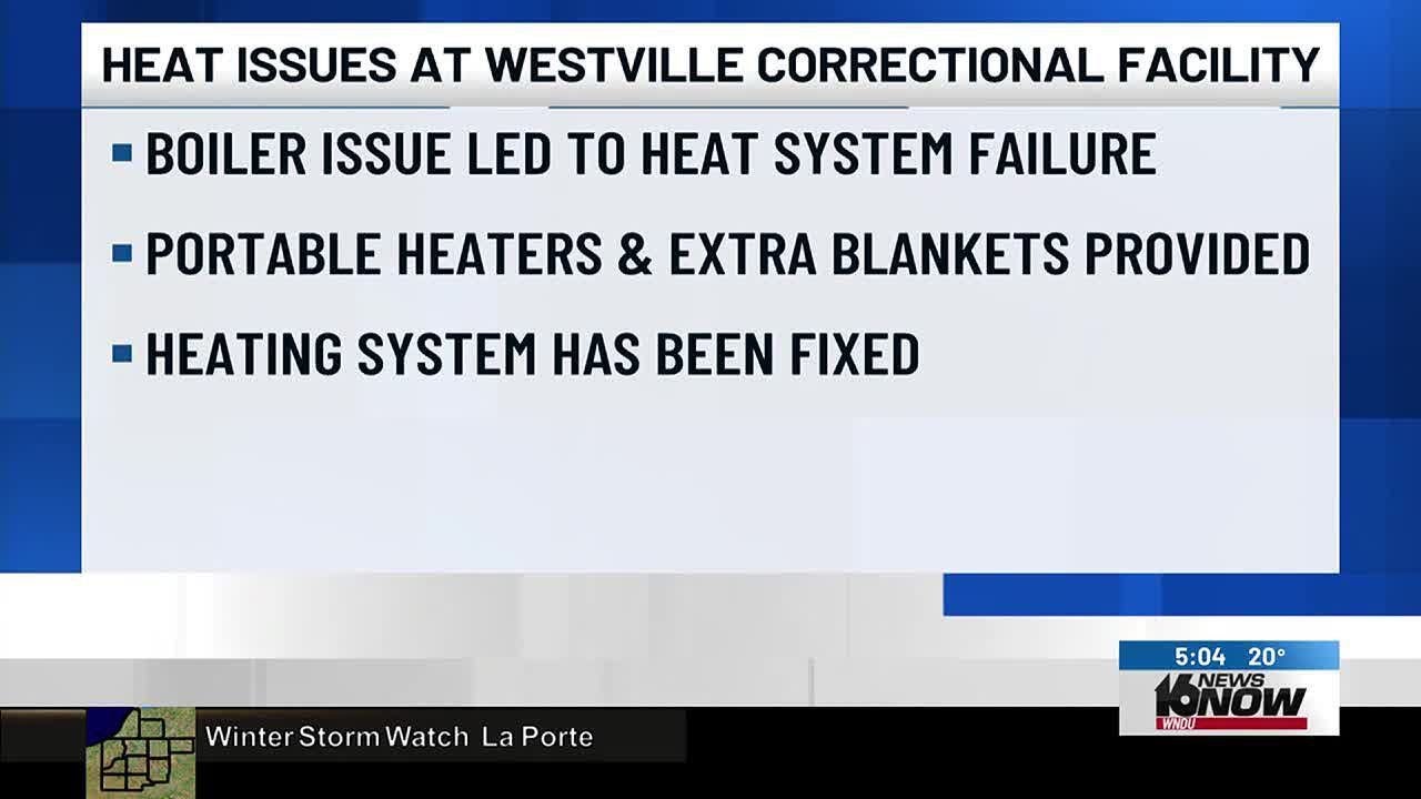 Westville Correctional Facility loses heat amid winter weather