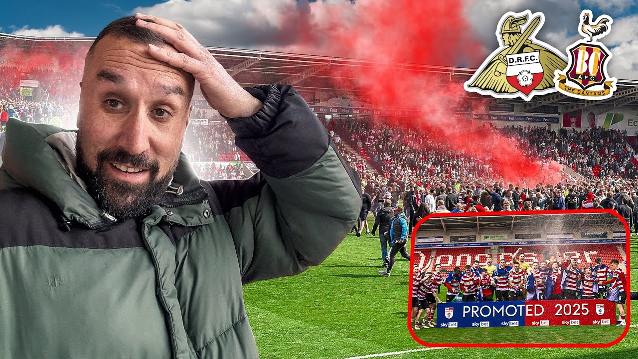 PITCH INVASION AND CRAZY SCENES • The Moment Doncaster Rovers Win Promotion