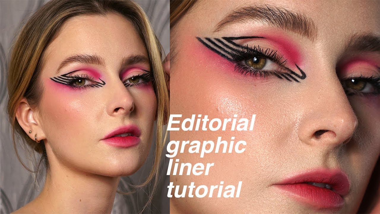 It easy peasy, trust me! / editorial black & pink graphic liner tutorial