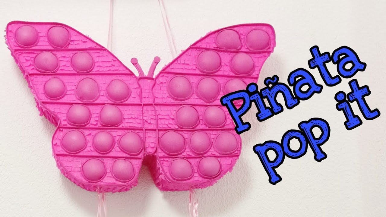 Diy piñata POP IT mariposa🦋[FÁCIL] Cómo hacer piñata pop it 🦋butterfliy pink🌸para PRINCIPIANTES