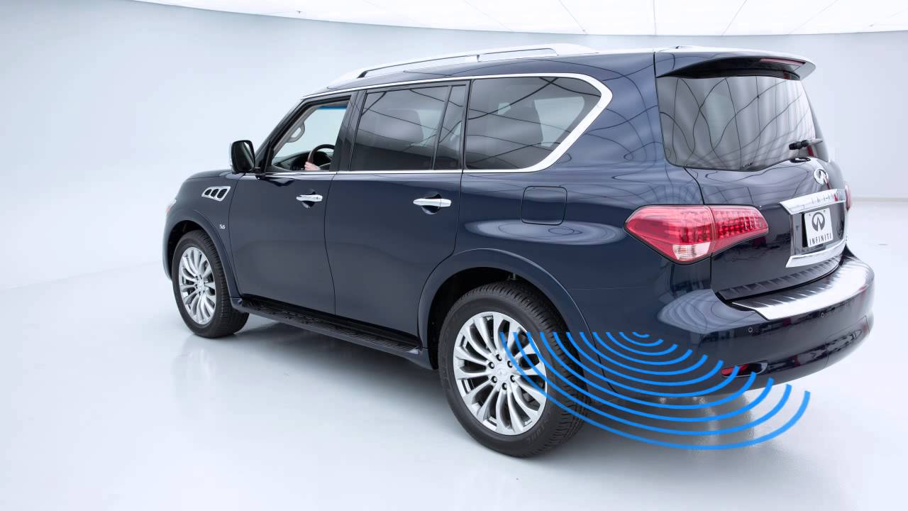 Infiniti QX80 2015 года &mdash; Система предотвращения столкновений при движении задним ходом (BCI) (пр...