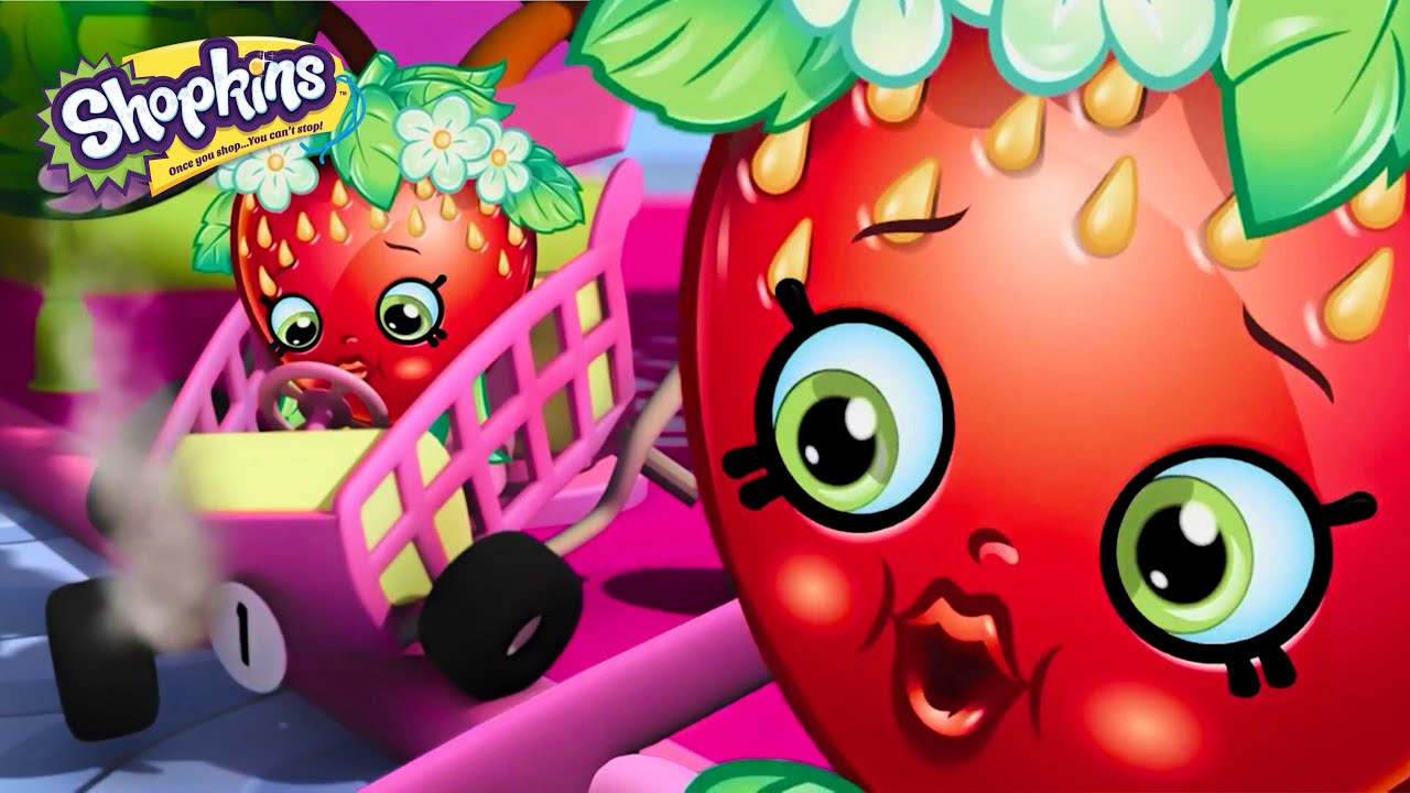Strawberry's CART CRASH! 🍓 | Shopkins | Cartoons for Kids | Moose Squad