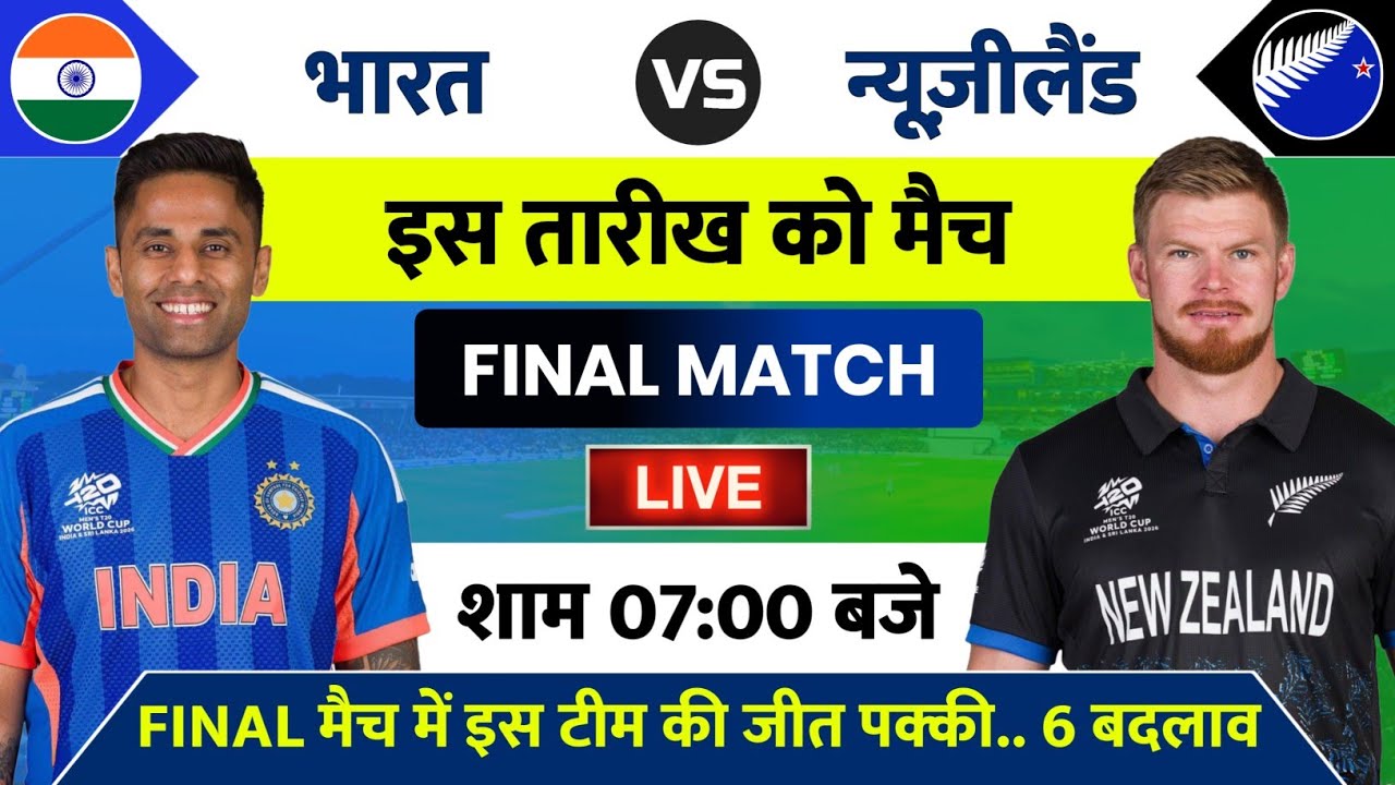 India vs New Zealand Final Match 2026 | IND vs NZ Final Match Kab Hai | India Ka Final Match Kab Hai