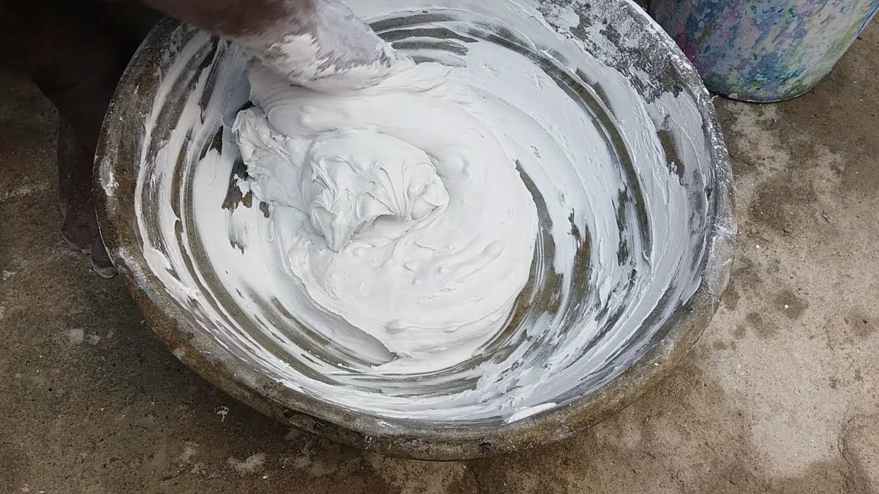 how to mix wall putty powder with water