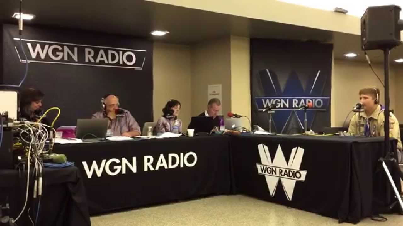 Eagle Scout Tim Klotz - WGN Radio at The Vietnam Moving Wall in Orland Park