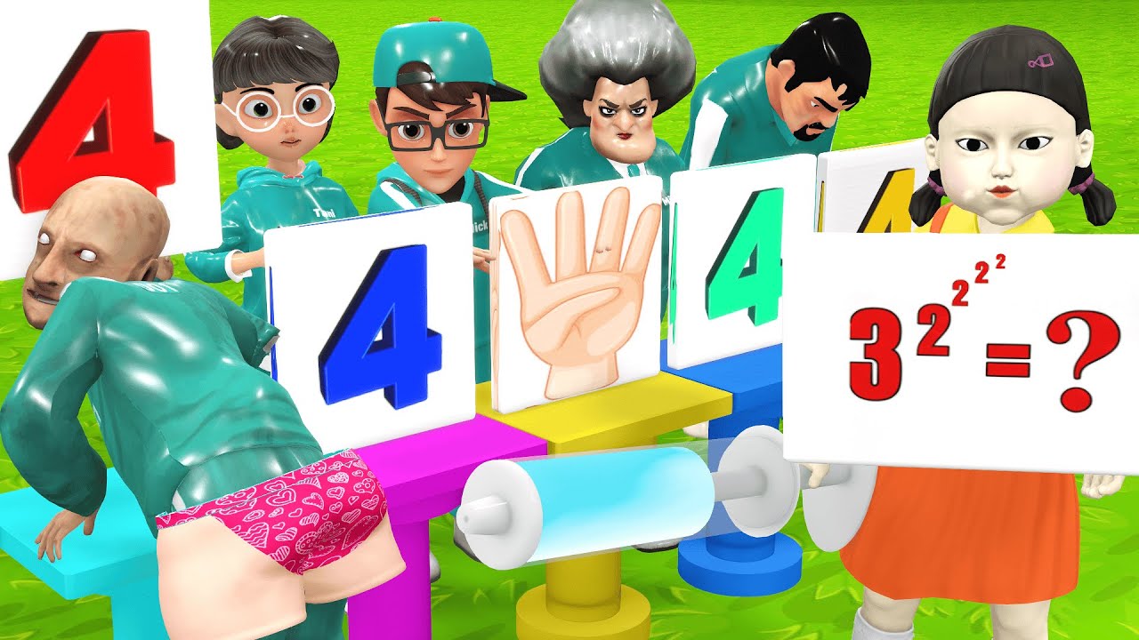 Scary Teacher 3D vs Squid Game Hard Math Test Level Max Miss T vs 5 Neighbor Challenge Who's Boss