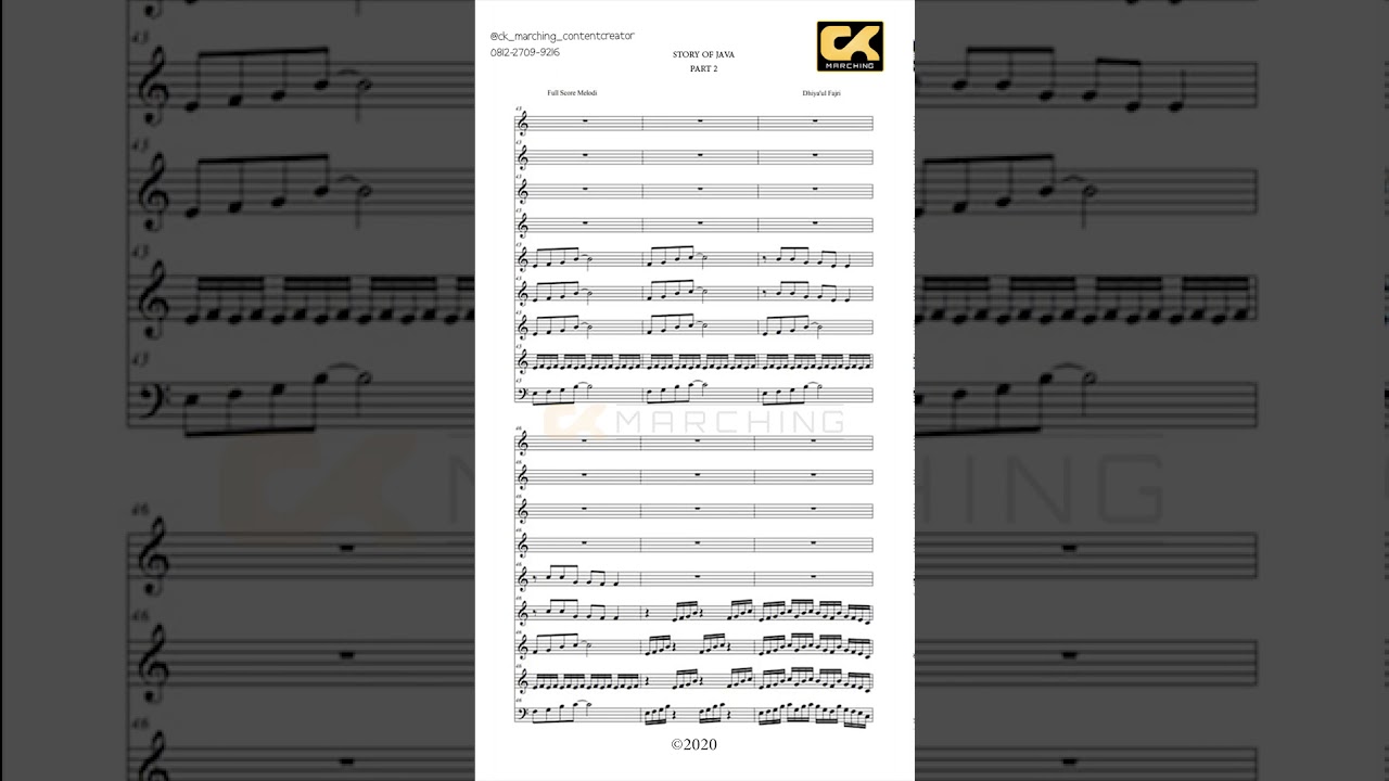 ARRANSEMEN DRUMBAND SD - Story of Java 
