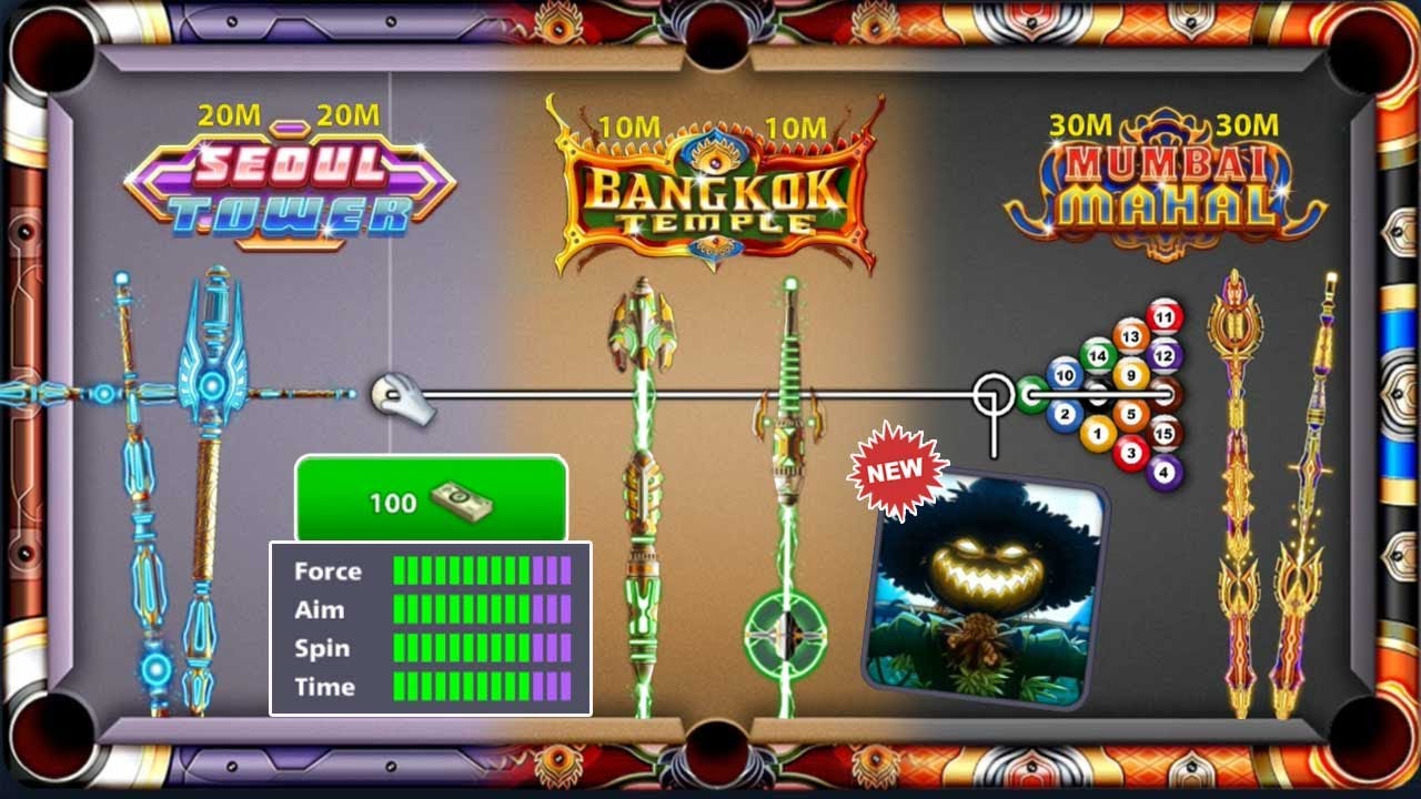 8 ball pool Mumbai Seoul Bangkok 😍 Legendary Archangel Archon Plasma Cue Level Max