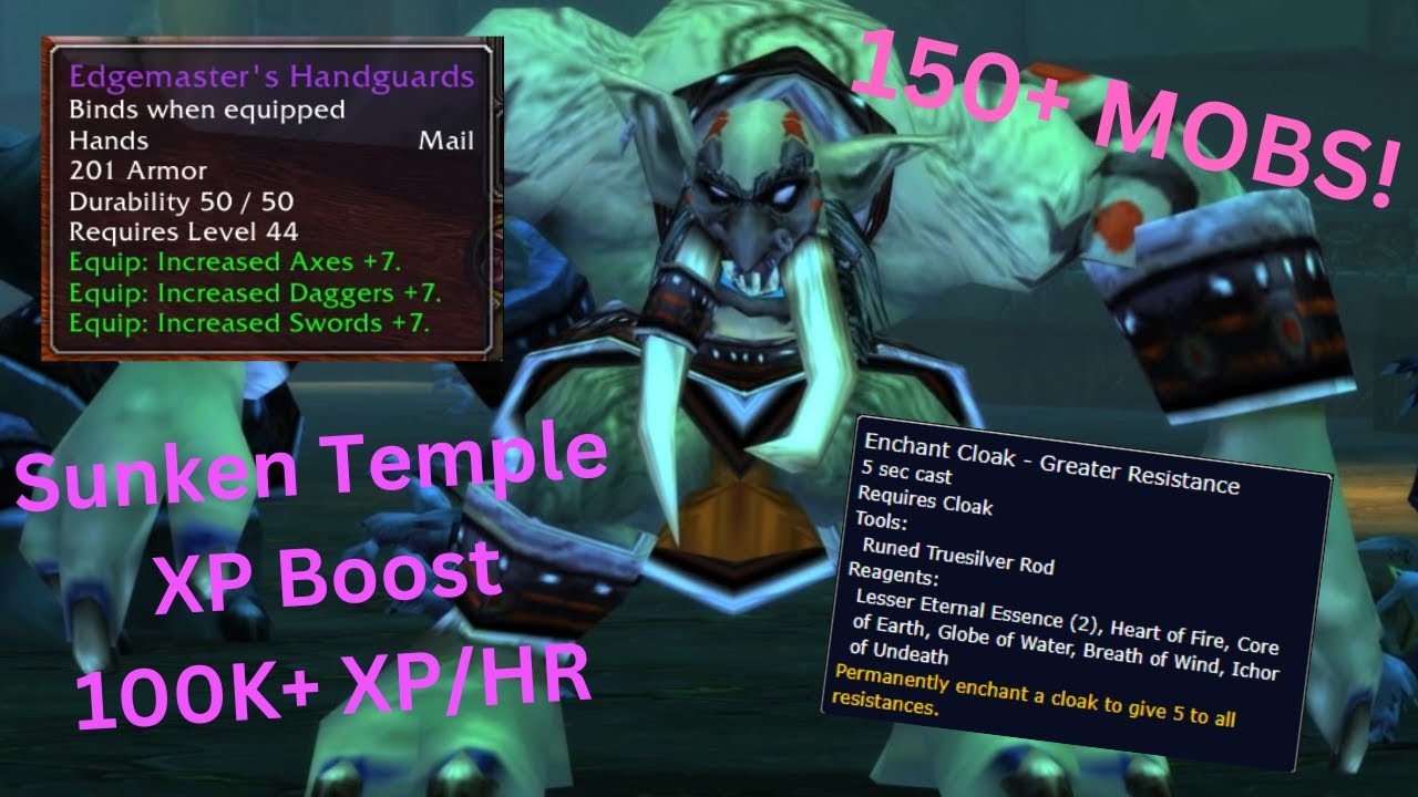 **Mastered** WoW Classic Sunken Temple Mage Solo AoE Farm 150 Mobs Gold XP Boost